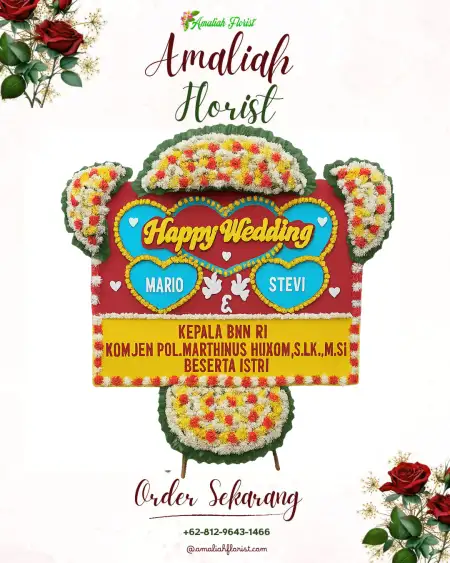 Papan Bunga Pernikahan Hotel Santika Mega City Bekasi